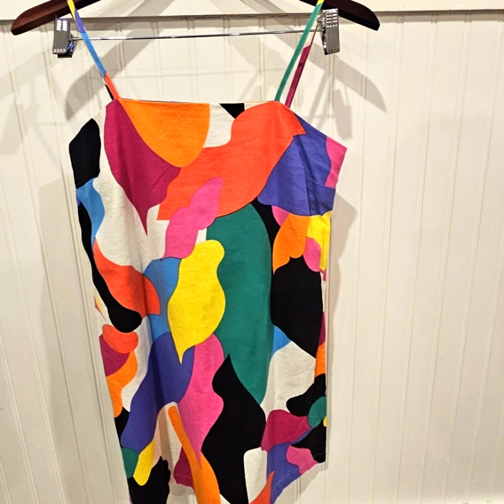A New Day Multicolor Abstract Dress